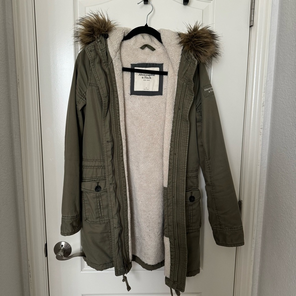 Abercrombie & Fitch Sherpa Lined Utility Jacket C… - image 7